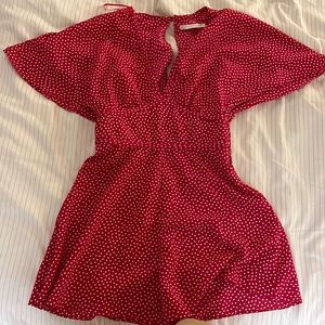 Zara pink polka dot romper